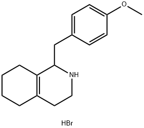 1,2,3,4,5,6,7,8-八氢-1-[(4-甲氧基苯基)甲基]异喹啉氢溴酸盐), 93477-35-1, 结构式