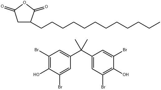 2,5-Furandione, 3-dodecyldihydro-, reaction products with 4,4'-(1-methylethylidene)bis[2,6-dibromophenol] 结构式