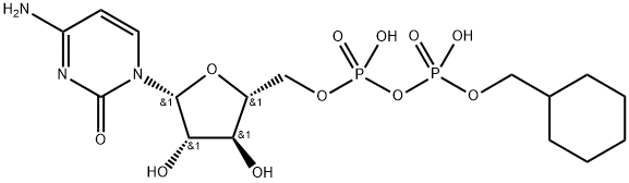 P(1)-(1-cyclohexylmethyl)-P(2)-(1-beta-arabinofuranosylcytosin-5'-yl)pyrophosphate Structure