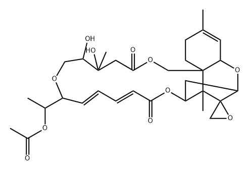(7'R)-3'-(Acetyloxy)-7'-deoxo-2'-deoxy-4'-hydroxy-7'-(1-hydroxyethyl)verrucarin A Structure