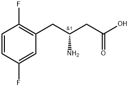 Benzenebutanoic acid, β-amino-2,5-difluoro-, (βR)- 化学構造式