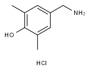 4-(氨基甲基)-2,6-二甲基苯酚盐酸盐, 937-36-0, 结构式