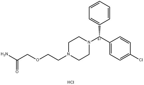 Acetamide, 2-[2-[4-[(R)-(4-chlorophenyl)phenylmethyl]-1-piperazinyl]ethoxy]-, hydrochloride (1:2) Structure