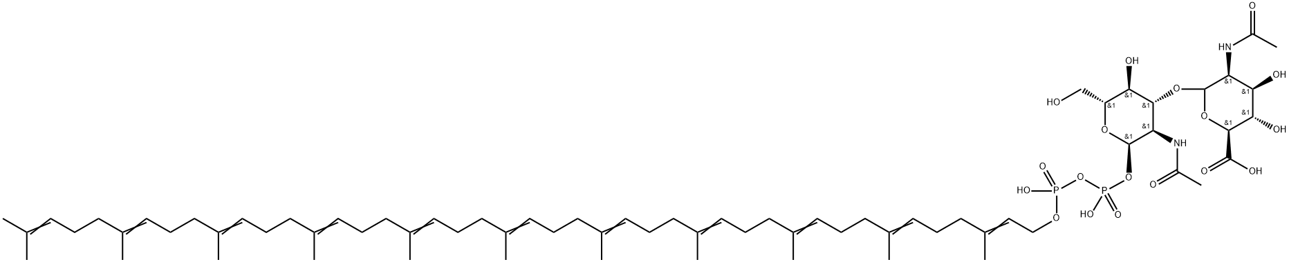 N-acetylmannosaminuronic acid-N-acetylglucosamine-pyrophosphorylundecaprenol 结构式