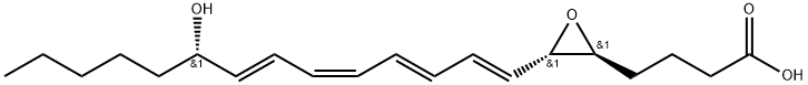 15-hydroxy-5,6-oxido-7,9,11,13-eicosatetraenoic acid 结构式