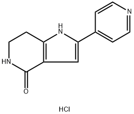 1,5,6,7-四氢-2-(4-吡啶基)-4H-吡咯并[3,2-C]吡啶-4-酮盐酸盐, 942425-68-5, 结构式