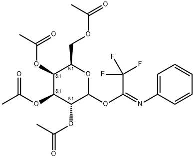 1-(2,2,2-Trifluoro-N-phenylacetimidate)-2,3,4,6-tetra-O-acetyl-D-galactopyranose Struktur