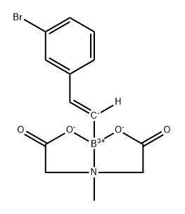 [(E)-2-(3-Bromophenyl)ethenyl)]boronic acid MIDA ester Struktur
