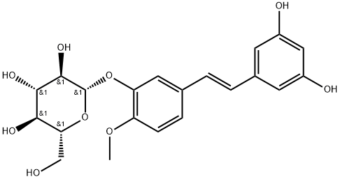 ラポンチゲニン3-O-グルコシド 化学構造式