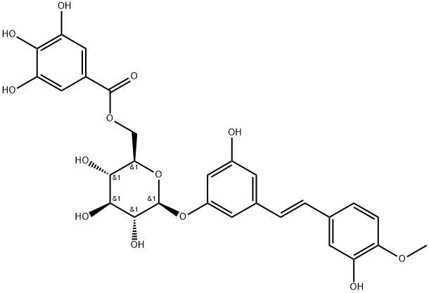 Rhaponticin 6''-O-gallate,94356-23-7,结构式