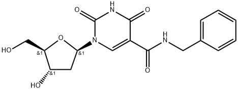 N-苄基-1-((2R,4S,5R)-4-羟基-5-(羟甲基)四氢呋喃-2-基)-2,4-二氧代-1,2,3,4-四氢嘧啶-5-甲酰胺, 944268-75-1, 结构式