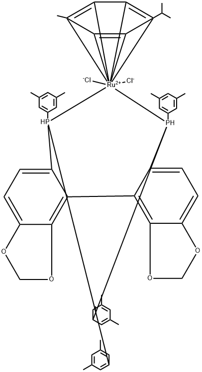 [RuCl(p-cymene)((S)-dm-segphos(regR))]Cl 化学構造式