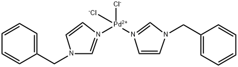 钯，二氯双[1-(苯甲基)-1H-咪唑]-,944538-72-1,结构式