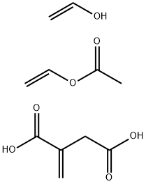 聚(乙烯醇-CO-醋酸乙烯-CO-衣康酸) 结构式