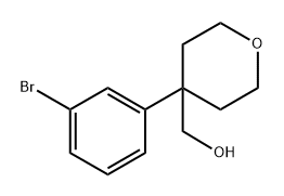 [4-(3-bromo-phenyl)-tetrahydro-pyran-4-yl]-methanol 结构式