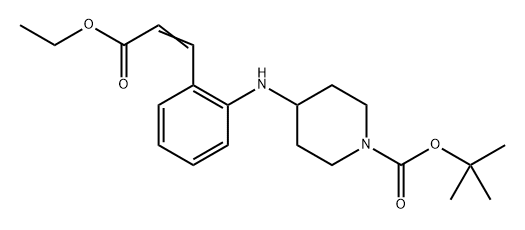 tert-butyl 4-(2-(3-ethoxy-3-oxoprop-1-enyl)phenylamino)piperidine-1-carboxylate Structure