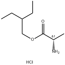 2-乙基丁基-L-丙氨酸酯盐酸盐, 946511-97-3, 结构式