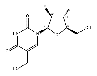 2'-Deoxy-2'-fluoro-5-hydroxymethyl arabinouridine Structure