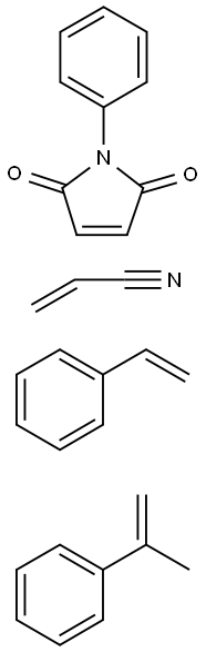 2-丙烯腈与乙烯基苯、(1-甲基乙烯基)苯和1-苯基-1H-吡咯-2,5-二酮的聚合物(9CL) 结构式