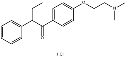 1-[4-[2-DiMethylaMino)ethoxy]phenyl]-2-phenyl-1-butanone Hydrochloride Structure