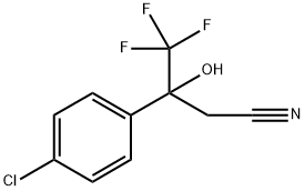 3-(4-氯苯基)-4,4,4-三氟-3-羟基丁腈 结构式