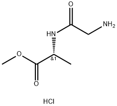 glycyl-D-Alanine methyl ester, hydrochloride (1:1) Structure