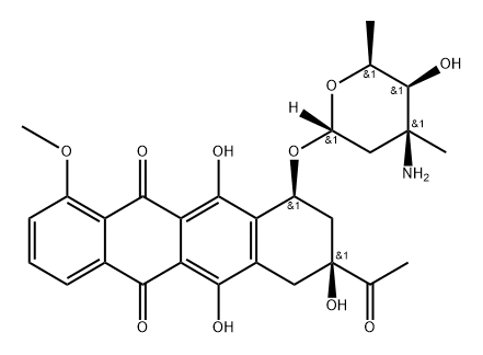 3'-C-methyldaunorubicin 结构式