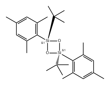 2,4-Bis(1,1-dimethylethyl)-2β,4α-bis(2,4,6-trimethylphenyl)cyclobutanedisiloxane Structure