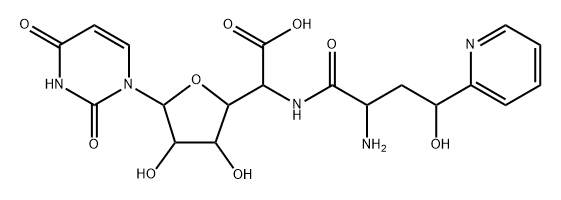 5-[[2-Amino-4-hydroxy-1-oxo-4-(2-pyridinyl)butyl]amino]-1-(3,4-dihydro-2,4-dioxopyrimidin-1(2H)-yl)-1,5-dideoxy-β-D-allofuranuronic acid Structure