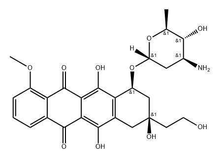 13-Deoxyepirubicin Structure