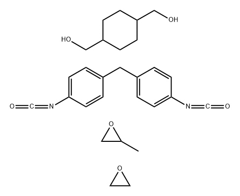1,4-Cyclohexanedimethanol, polymer with 1,1-methylenebis4-isocyanatobenzene, methyloxirane and oxirane Struktur