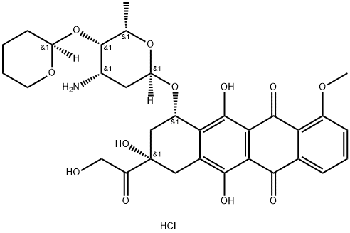 吡柔比星盐酸盐, 95343-20-7, 结构式