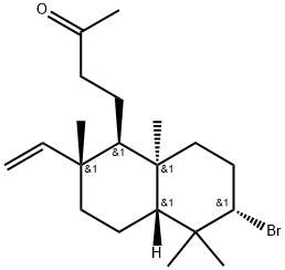 4-[(1R,4aα)-6β-Bromo-2β-ethenyldecahydro-2,5,5,8aβ-tetramethylnaphthalen-1α-yl]-2-butanone Struktur