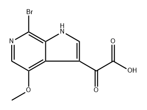 2-(7-bromo-4-methoxy-1H-pyrrolo[2,3-c]pyridin-3-yl)-2-oxoacetic acid Struktur