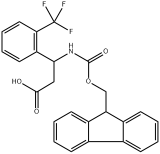 3-(9H-fluoren-9-ylmethoxy)carbonyl]amino}-3-(2-trifluoromethyl-phenyl)-propanoic acid 结构式
