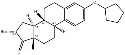 Estra-1,3,5(10)-trien-17-one, 16-bromo-3-(cyclopentyloxy)-, (16α)- Struktur