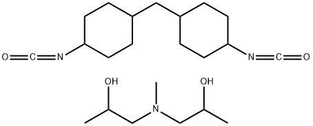 1,1'-(甲基亚氨基)双2-丙醇酸与1,1-亚甲基双(4-异氰酸根合环己烷)的聚合物,95627-07-9,结构式