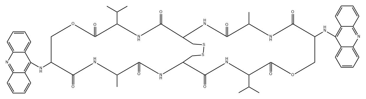 bis((9-acridinyl)seryl-alanyl-cysteinyl-valine)dilactone disulfide Structure