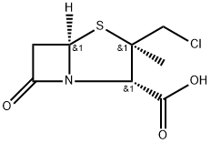 4-Thia-1-azabicyclo[3.2.0]heptane-2-carboxylic acid, 3-(chloromethyl)-3-methyl-7-oxo-, [2S-(2α,3β,5α)]- (9CI),95835-17-9,结构式