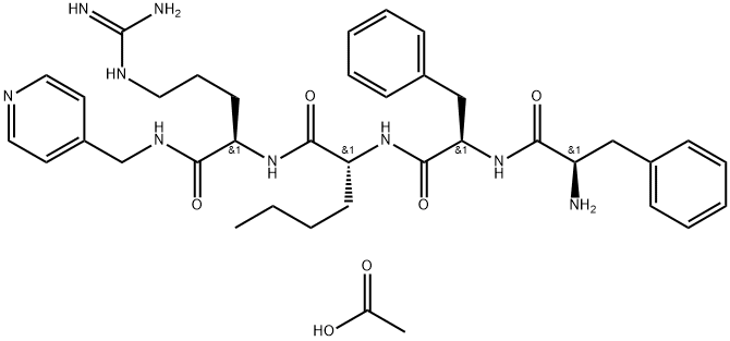 D-Argininamide, D-phenylalanyl-D-phenylalanyl-D-norleucyl-N-(4-pyridinylmethyl)-, acetate (1:1) Struktur