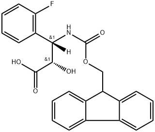 (2S,3S)-3-((((9H-芴-9-基)甲氧基)羰基)氨基)-3-(2-氟苯基)-2-羟基丙酸,959572-41-9,结构式