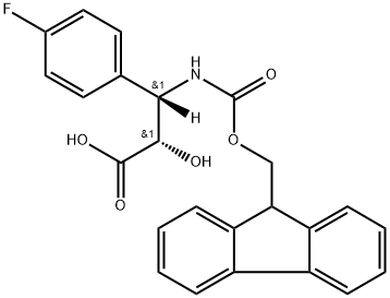 N-(9H-Fluoren-9-yl)MethOxy]Carbonyl (2S,3S)-3-Amino-3-(4-fluoro-phenyl)-2-hydroxypropionic acid,959583-03-0,结构式