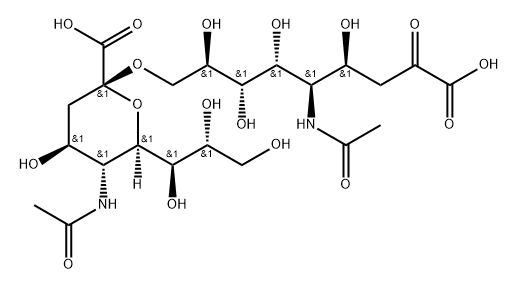 N-乙酰-9-O-(N-乙酰-Α-神经氨糖基) - 神经氨酸,96425-77-3,结构式