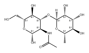 2-acetamido-2-deoxy-3-O-rhamnopyranosylglucose 结构式