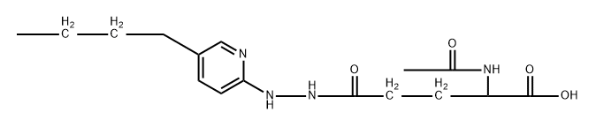 L-Glutamic acid, N-acetyl-, 5-[2-(5-butyl-2-pyridinyl)hydrazide] (9CI) Structure