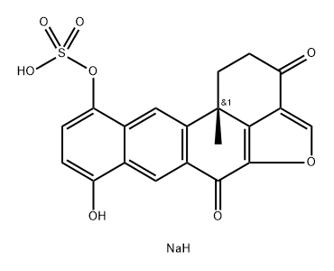 (S)-8-ヒドロキシ-11-(ソジオスルホオキシ)-12bβ-メチル-1H-5-オキサベンゾ[k]アセフェナントリレン-3,6(2H,12bH)-ジオン 化学構造式