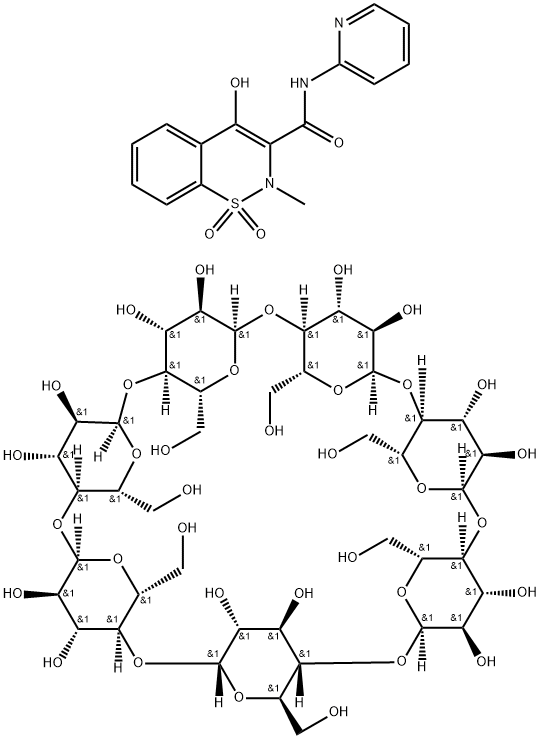 吡罗昔康-Β-环糊精,96684-40-1,结构式