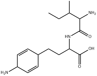 L-Ile-4-(4-Amino-2,5-cyclohexadien-1-yl)-L-Abu-OH Struktur