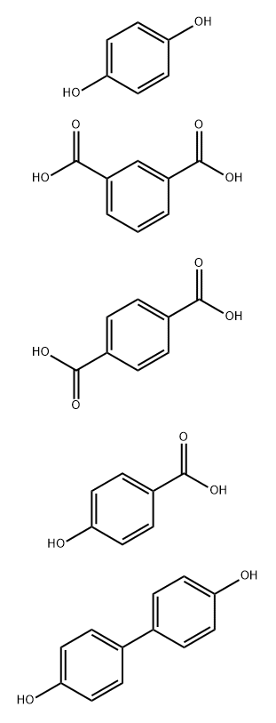 1,3-Benzenedicarboxylic acid,polymer with 1,4-benzenedicarboxylic acid,1,4-benzenediol,[1,1'-biphenyl]-4,4'-diol and 4-hydroxybenzoic acid Struktur