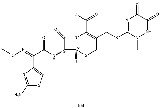 头孢曲松钠E-异构体, 97164-54-0, 结构式
